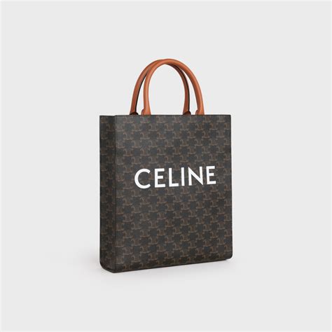 small celine cabas|SMALL CABAS VERTICAL IN TRIOMPHE CANVAS AND .